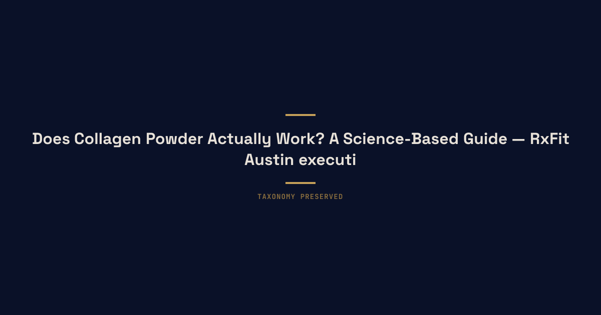 Hero illustration for does-collagen-powder-work-science-guide in Austin, TX